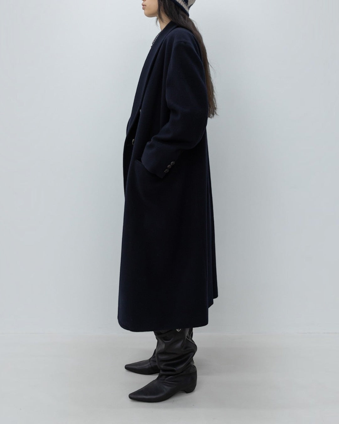 Low Classic - Manteau Col Châle - Marine