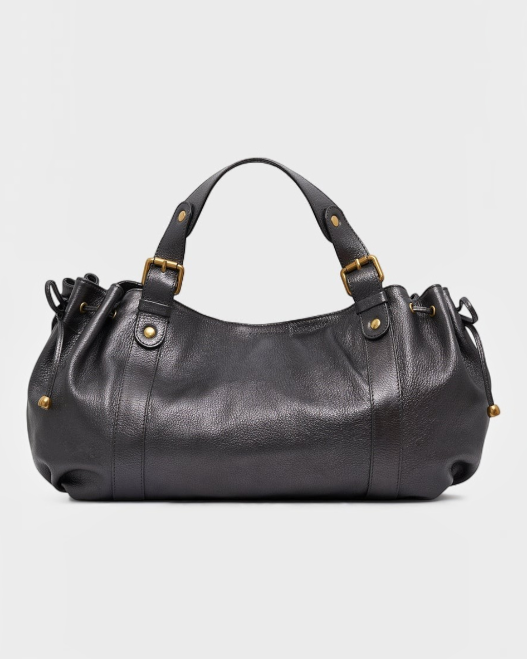 Gerard Darel - Sac À Main En Cuir Métallique 24H - Asphalte