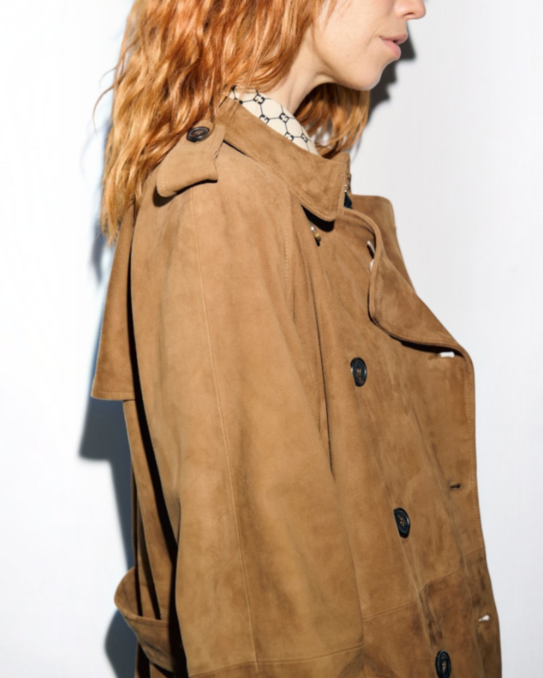 Gerard Darel - Judy Suede Leather Trench Coat - Yellow