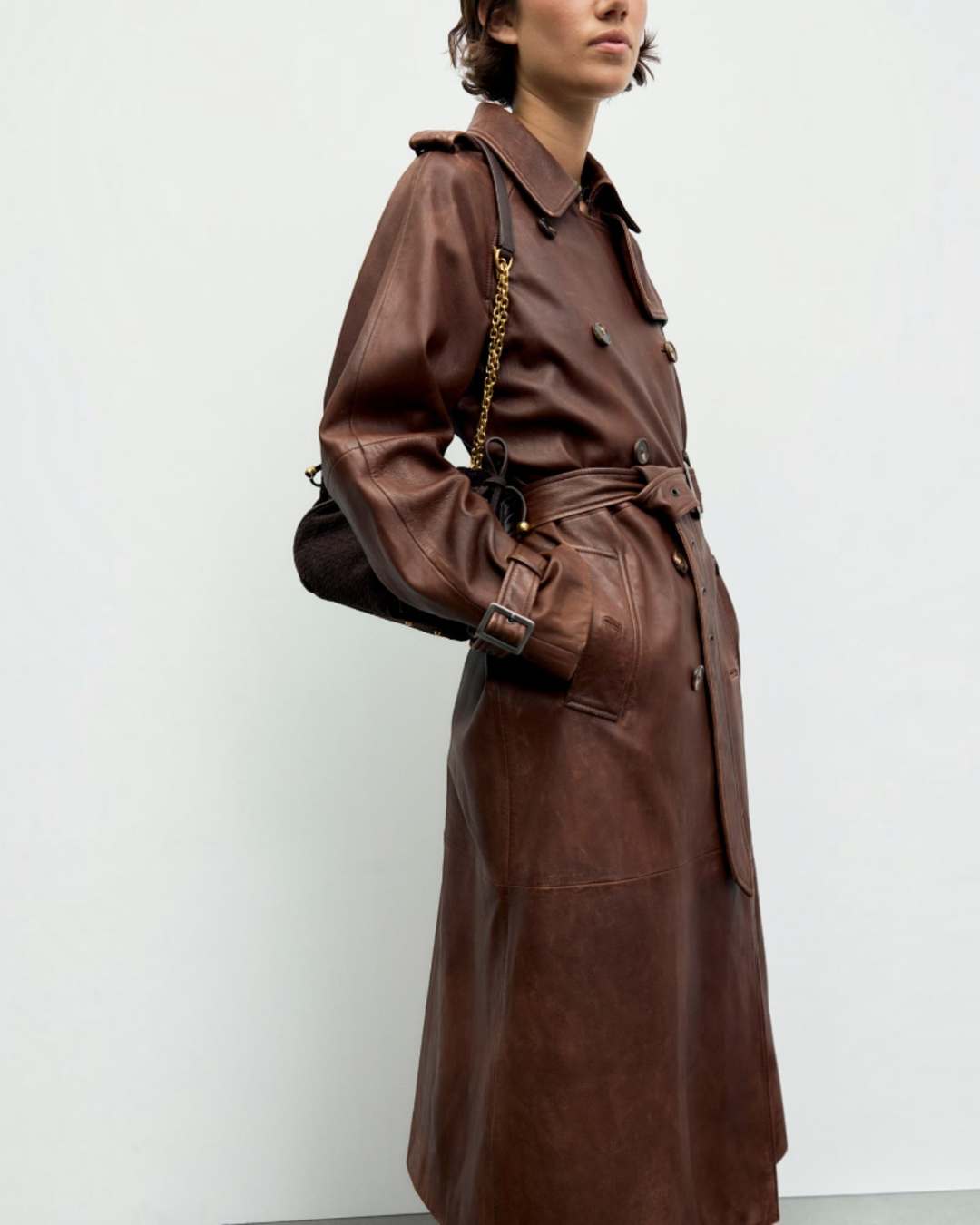 Gerard Darel - Trench En Cuir D'Agneau Lexie - Marron