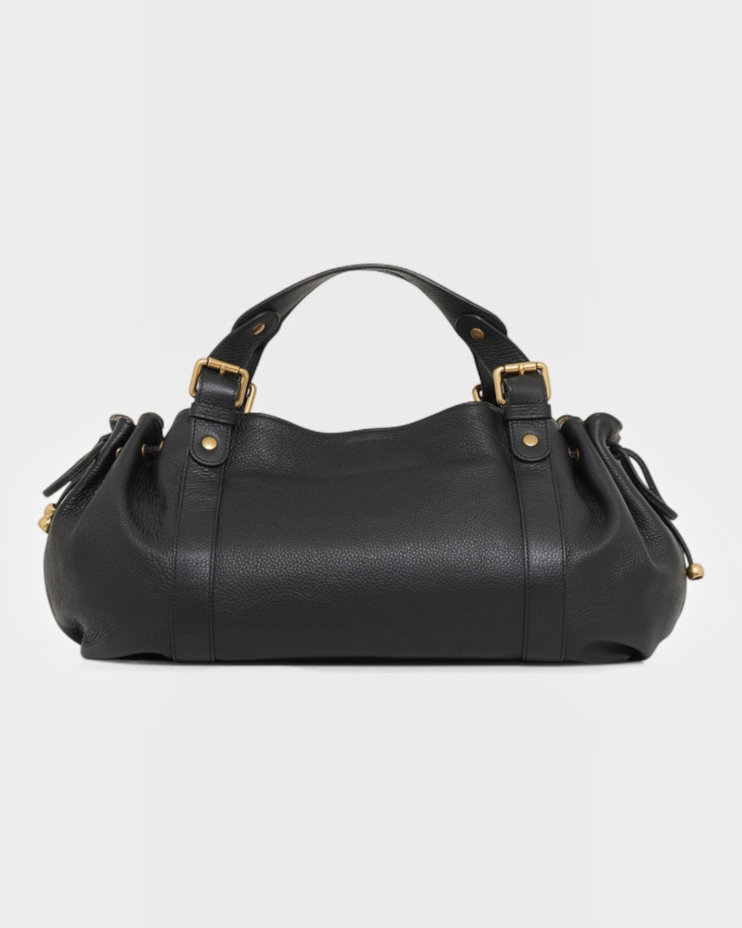 Gerard Darel - Sac À Main En Cuir Grainé Intérieur Métallisé 24H - Noir & Or