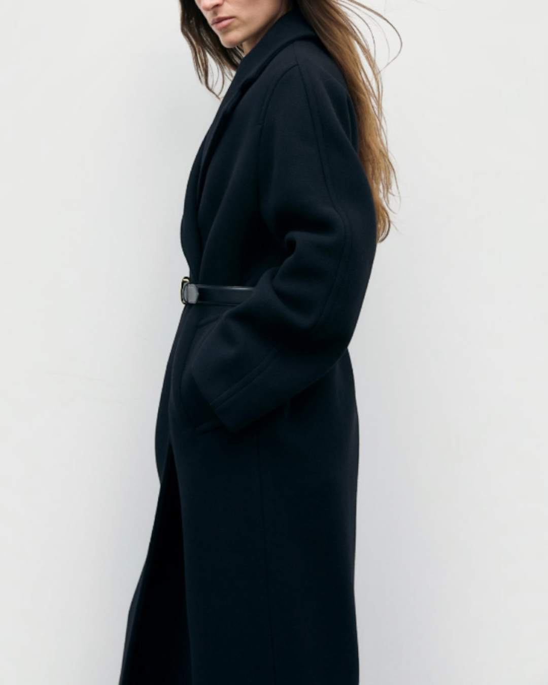 Gerard Darel - Manteau Long Croisé Aliz - Noir