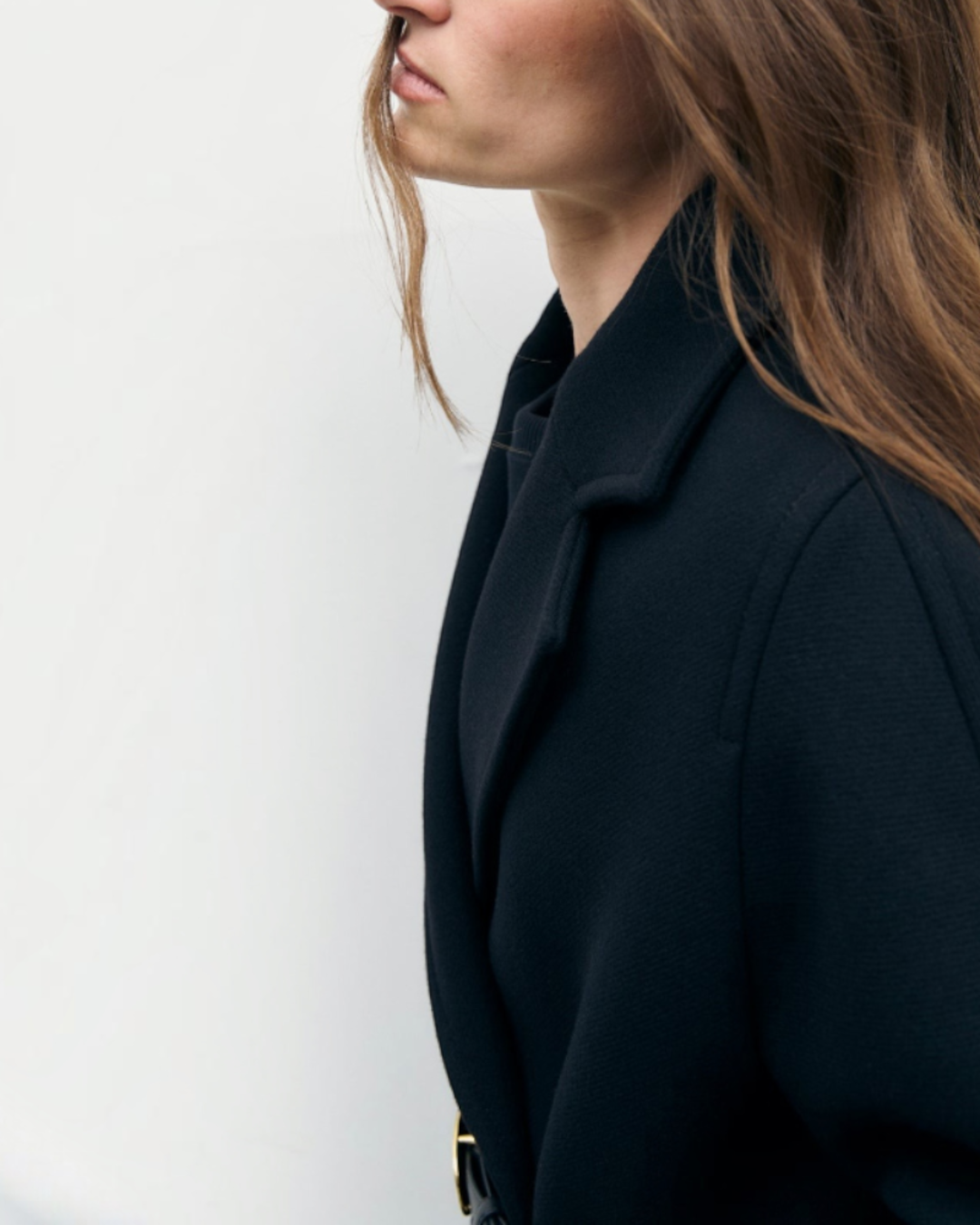Gerard Darel - Manteau Long Croisé Aliz - Noir