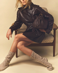 Gerard Darel - Philo Short Shiny Leather Trench Coat - Brown