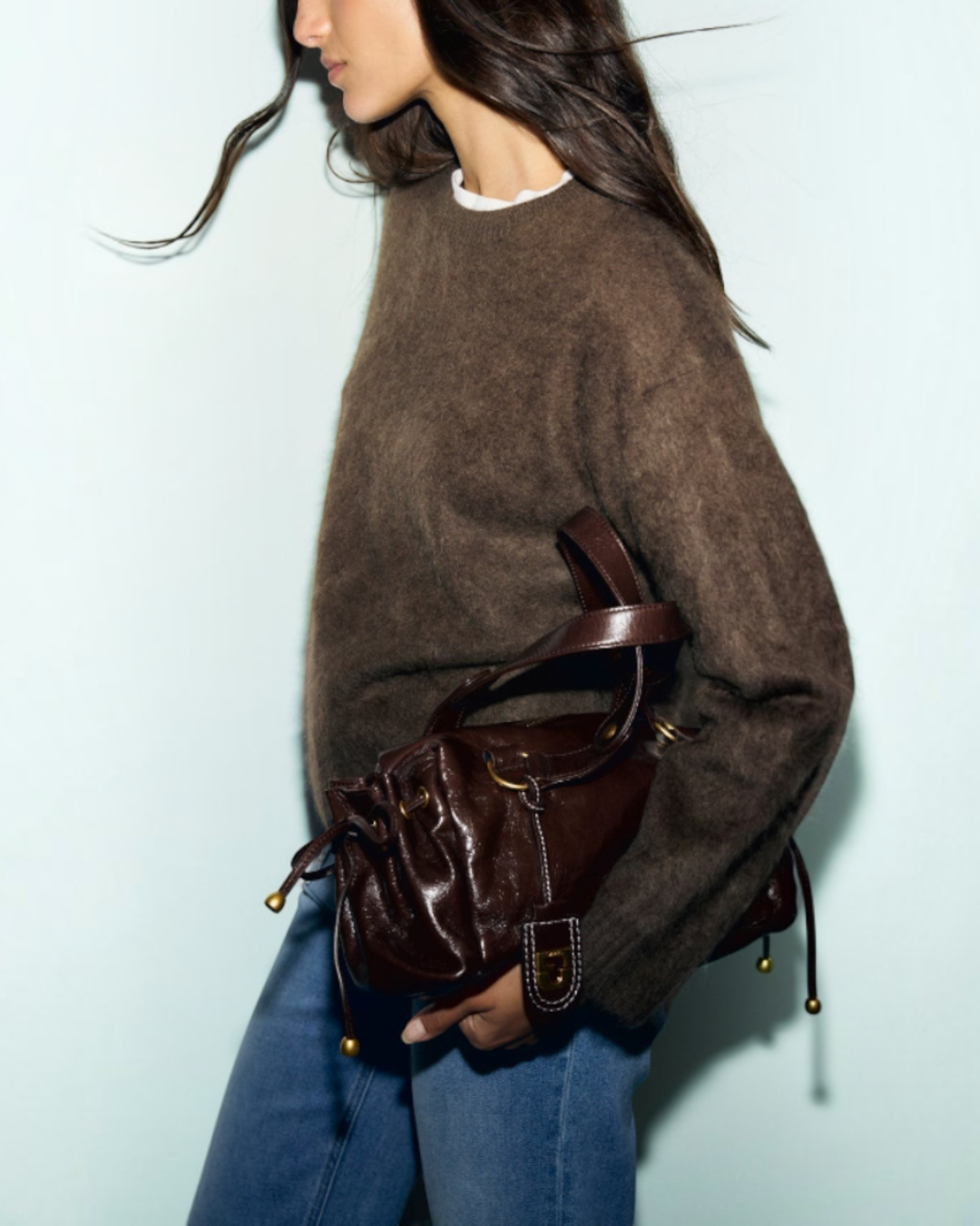 Gerard Darel - Rida Brushed Cashmere Round-Neck Sweater - Brown