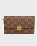 Gerard Darel - Monogram Coated Canvas And Leather Wallet - Brown