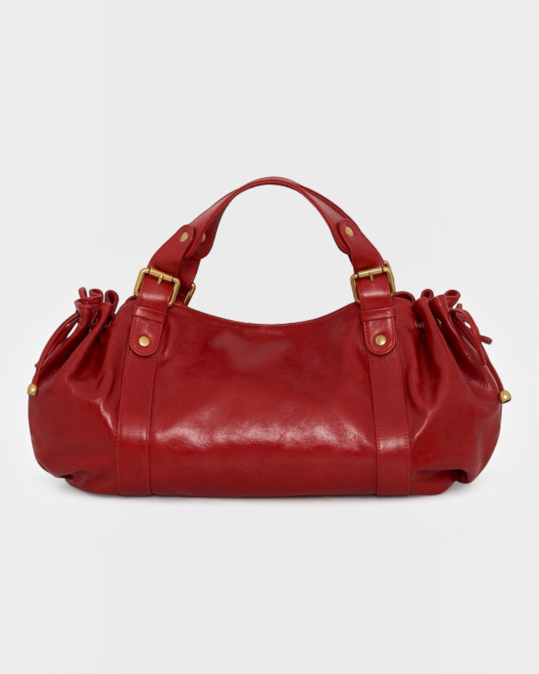 Gerard Darel - Sac À Main En Cuir Effet Froissé 24H - Rouge