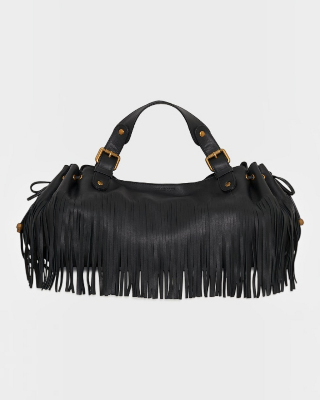 Gerard Darel - 24H Fringed Leather Handbag - Black