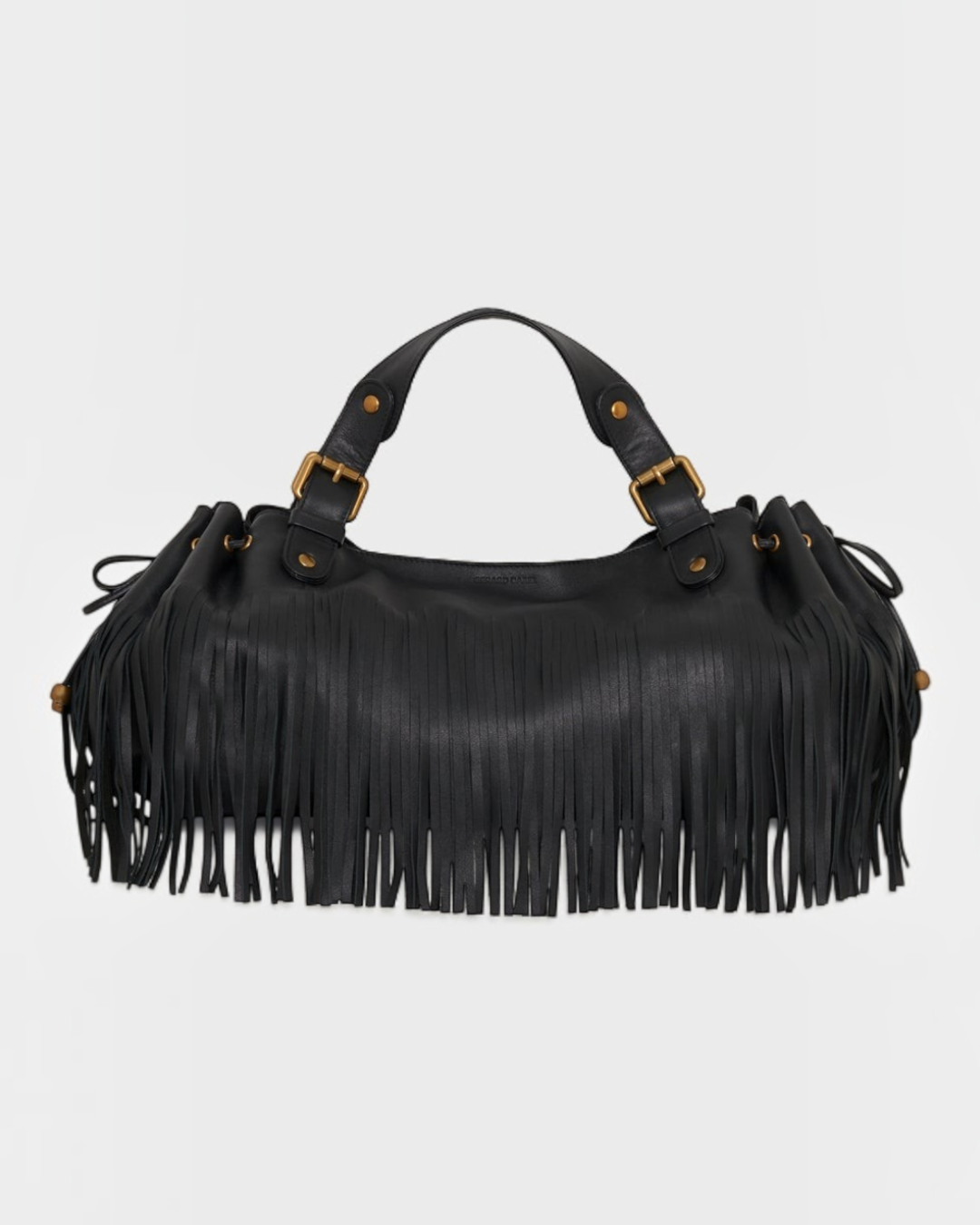Gerard Darel - Sac À Main En Cuir 24H Franges - Noir