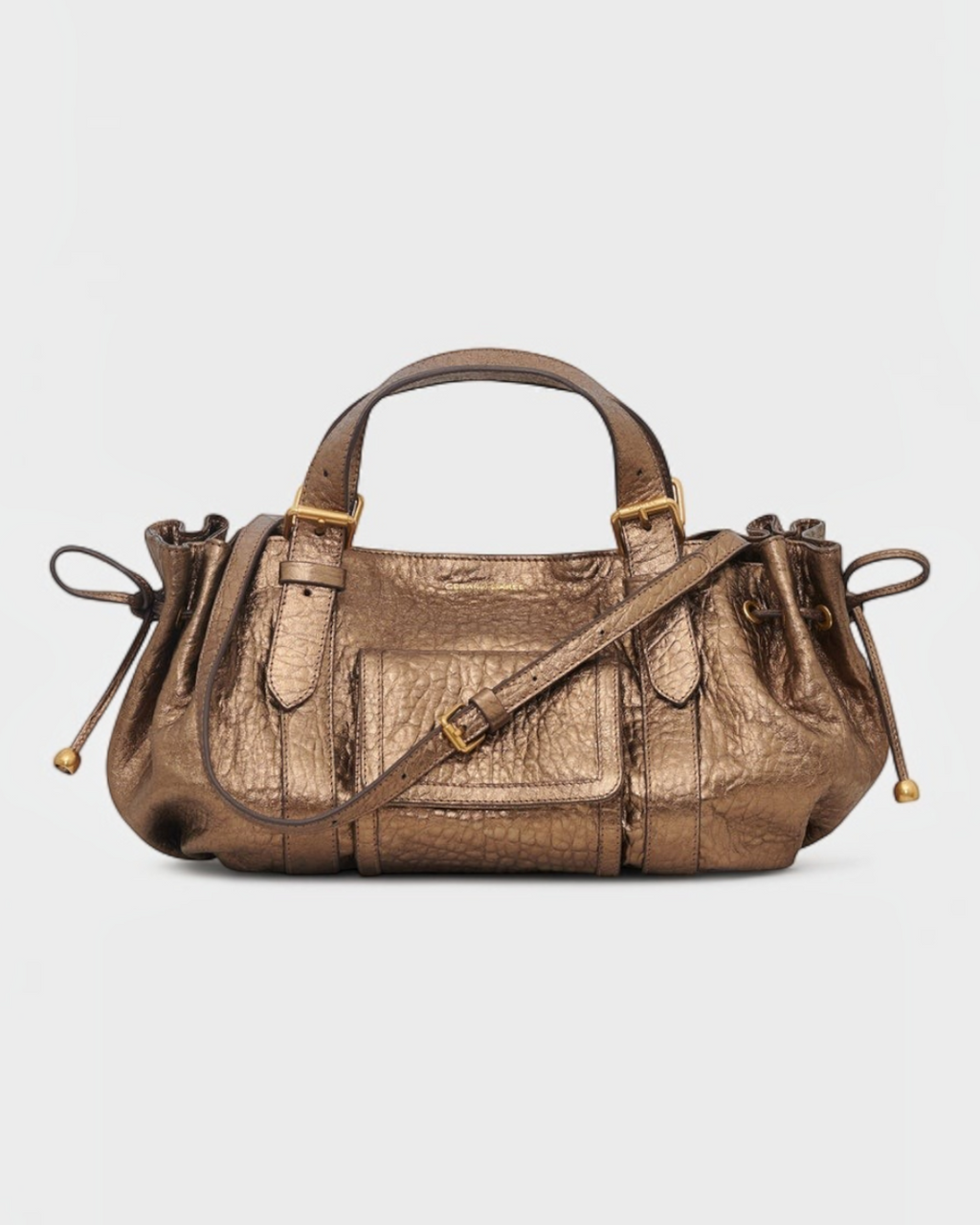 Gerard Darel - 18H Metallic Bubble Leather Handbag - Gold