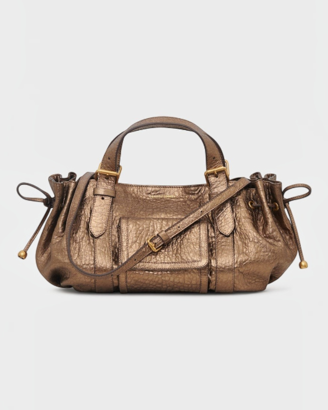 Gerard Darel - Sac À Main En Cuir Bubble Métallisé 18H - Or