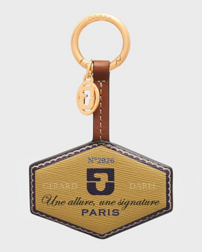 Charm En Toile Enduite Et Cuir Signature - Multicolore