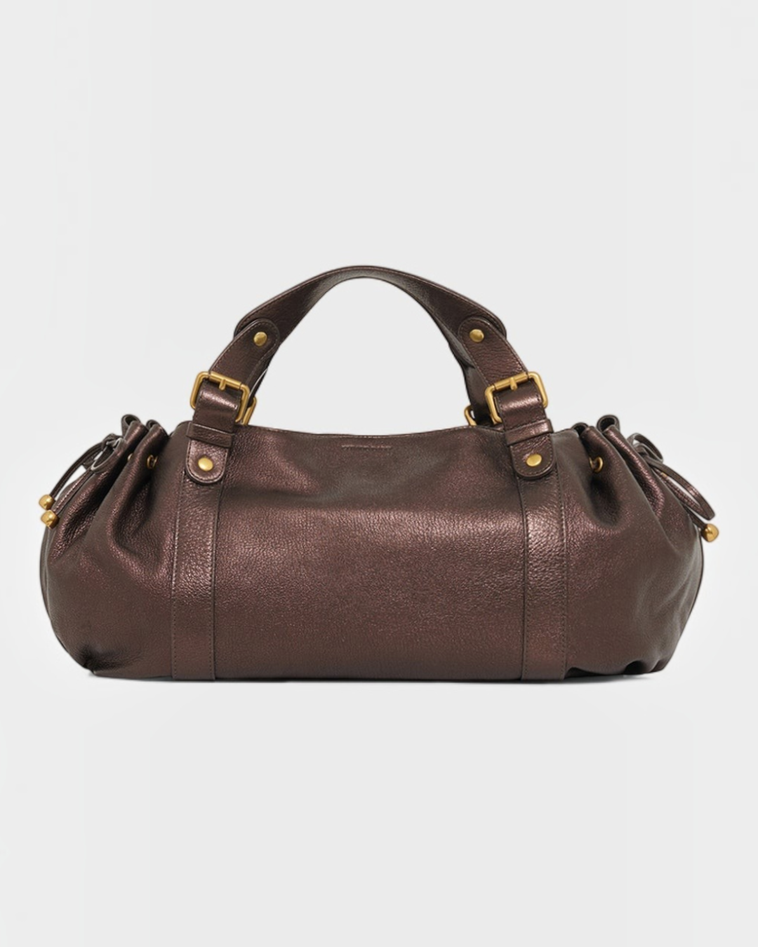 Gerard Darel - Sac À Main En Cuir Métallique 24H - Brun