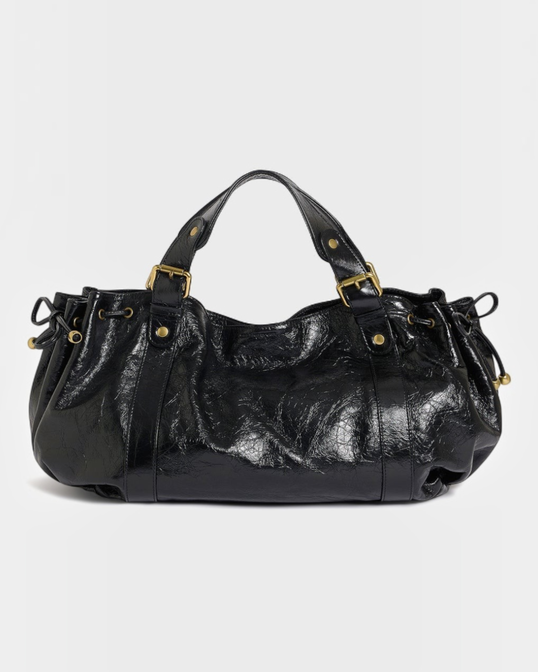 Gerard Darel - Sac À Main En Cuir Effet Froissé 24H - Noir