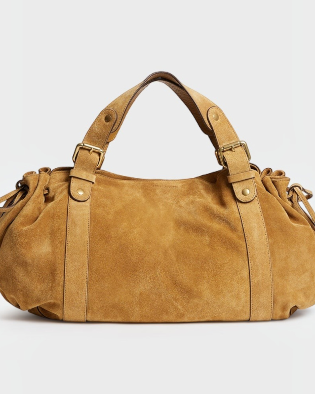 Gerard Darel - Sac À Main En Cuir Velours 24H Folk - Blé
