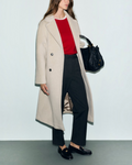 Gerard Darel - Alan Long Double Breasted Wool And Alpaca Coat - Beige