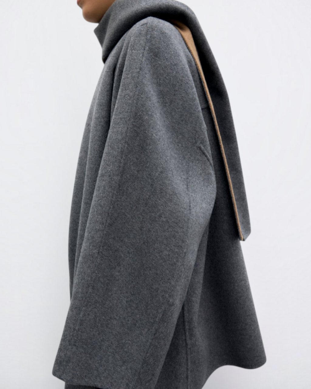 Gerard Darel - Manteau Zippé En Laine Double Face Amia - Gris