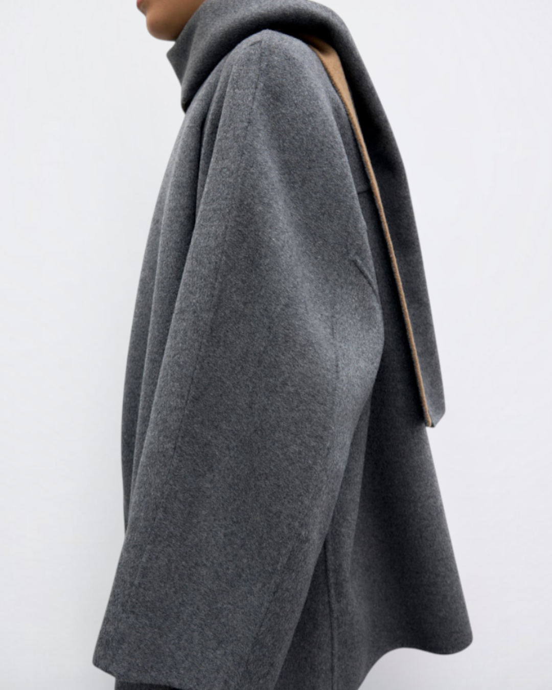Gerard Darel - Manteau Zippé En Laine Double Face Amia - Gris