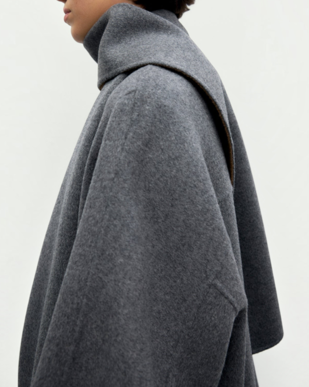 Gerard Darel - Manteau Zippé En Laine Double Face Amia - Gris