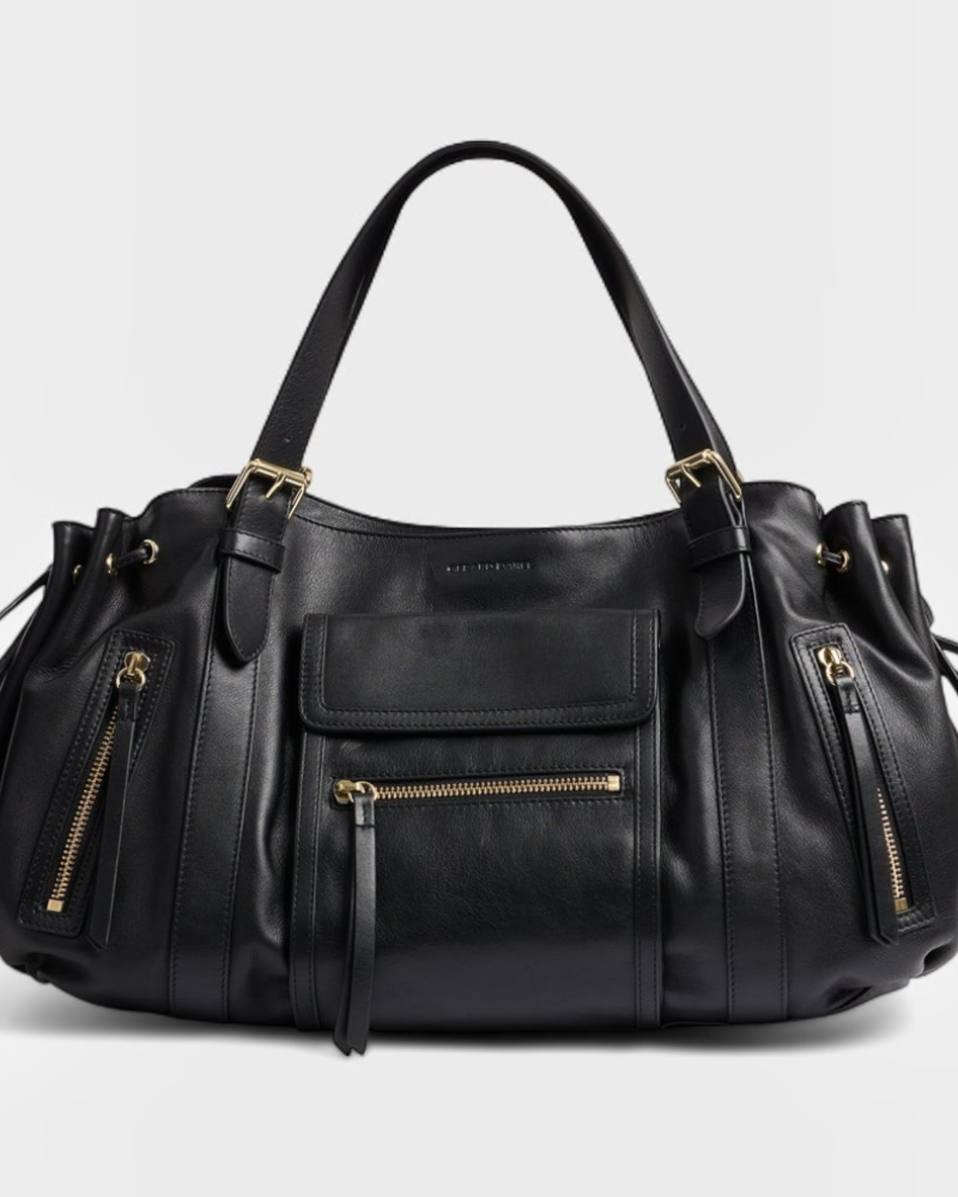 Gerard Darel - Sac À Main En Cuir Avec Poches Zippées St Germain - Noir