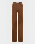 Gerard Darel - Pantalon Flare En Cuir Velours Anna - Jaune