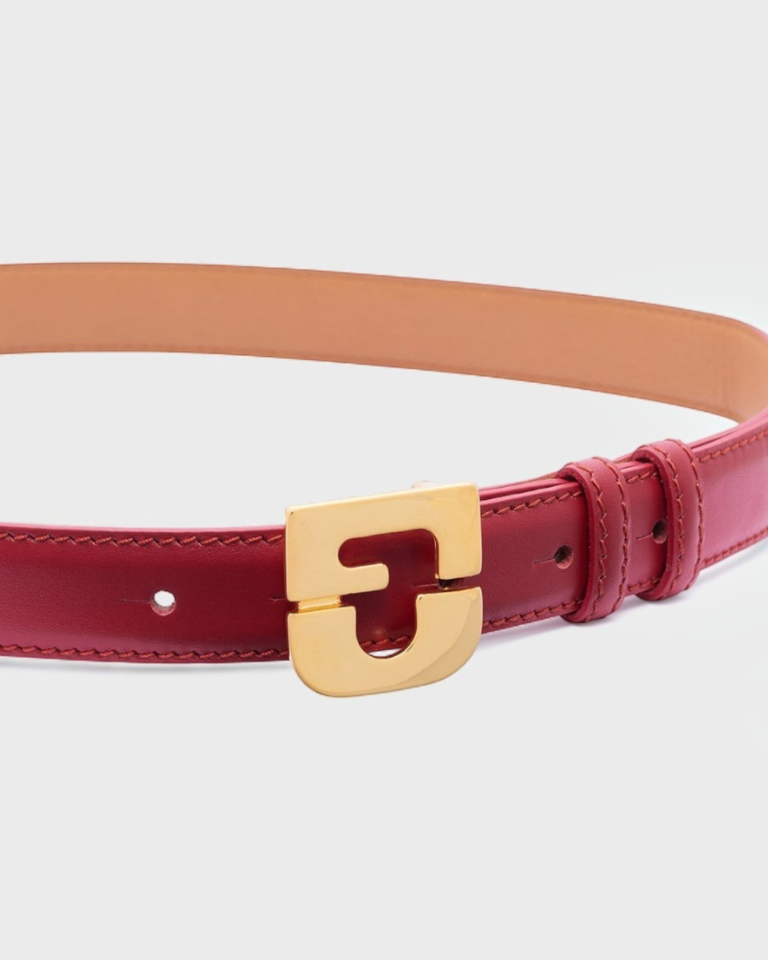 Gerard Darel - Ceinture Signature En Cuir Le Lauren - Rouge
