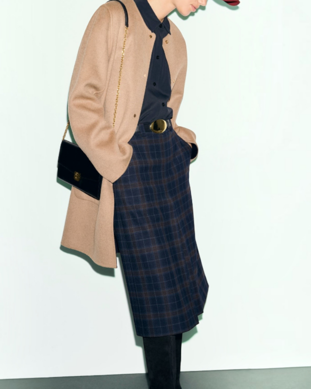 Gerard Darel - Manteau Droit En Laine Réversible Anai - Marine