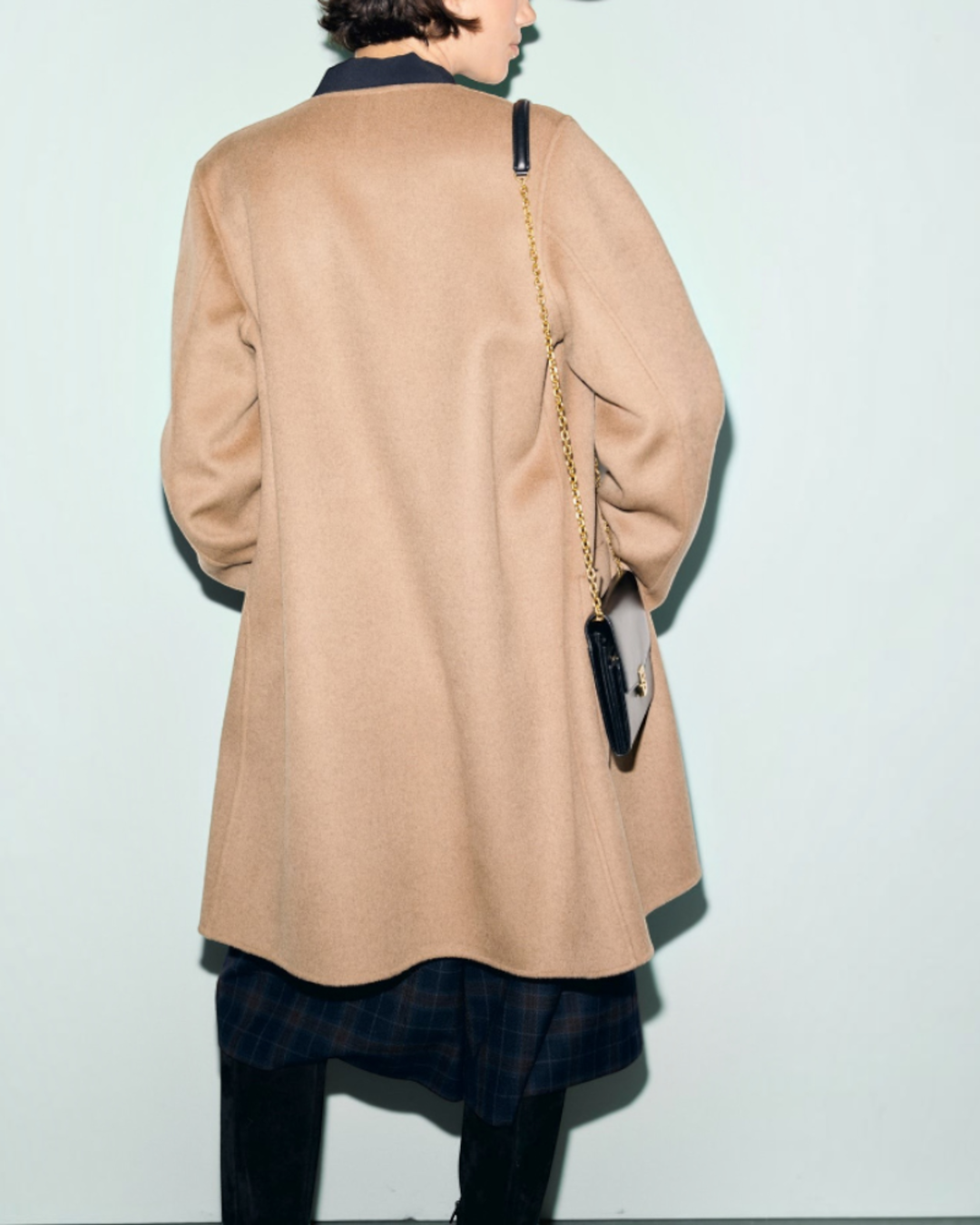 Gerard Darel - Manteau Droit En Laine Réversible Anai - Marine