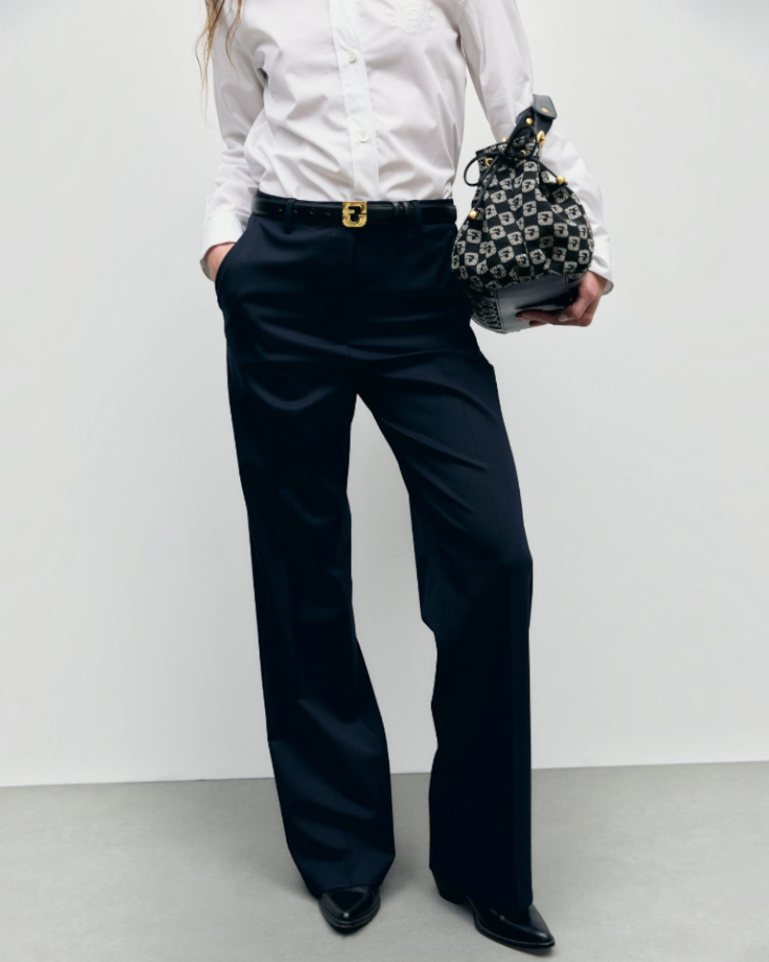 Gerard Darel - Megan Straight Tailored Trousers - Navy