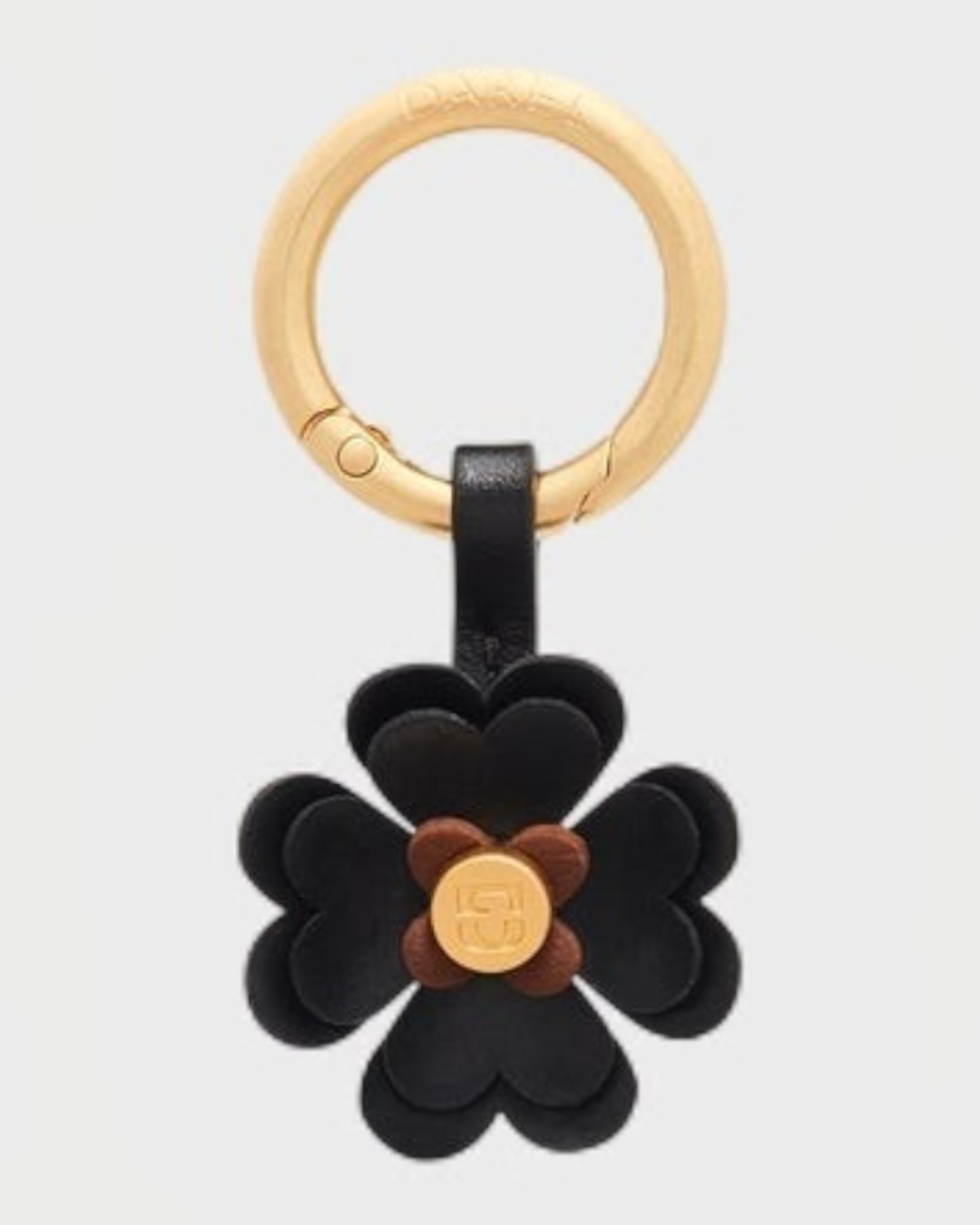 Gerard Darel - Charm En Cuir Trefle - Noir & Tan