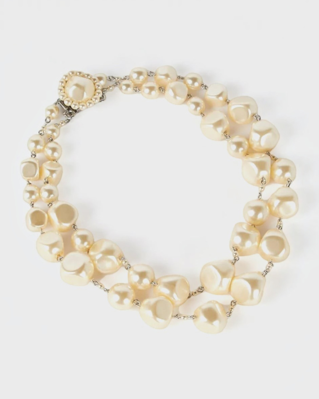 Gerard Darel - Collier Double En Perles De Verre - Blanc