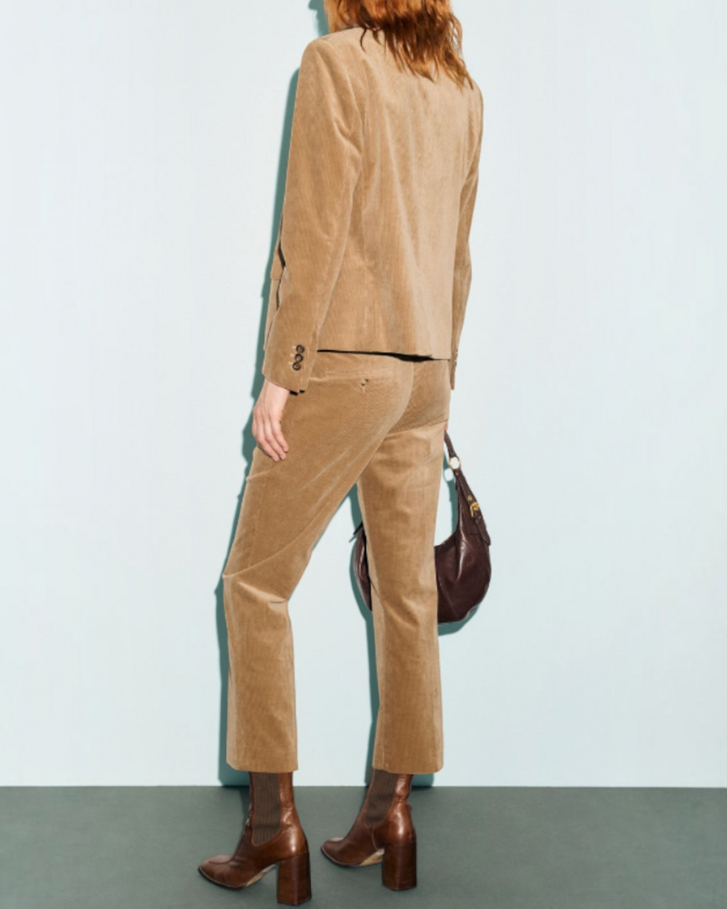 Gerard Darel - Mysa Straight Ribbed Velvet Trousers - Yellow