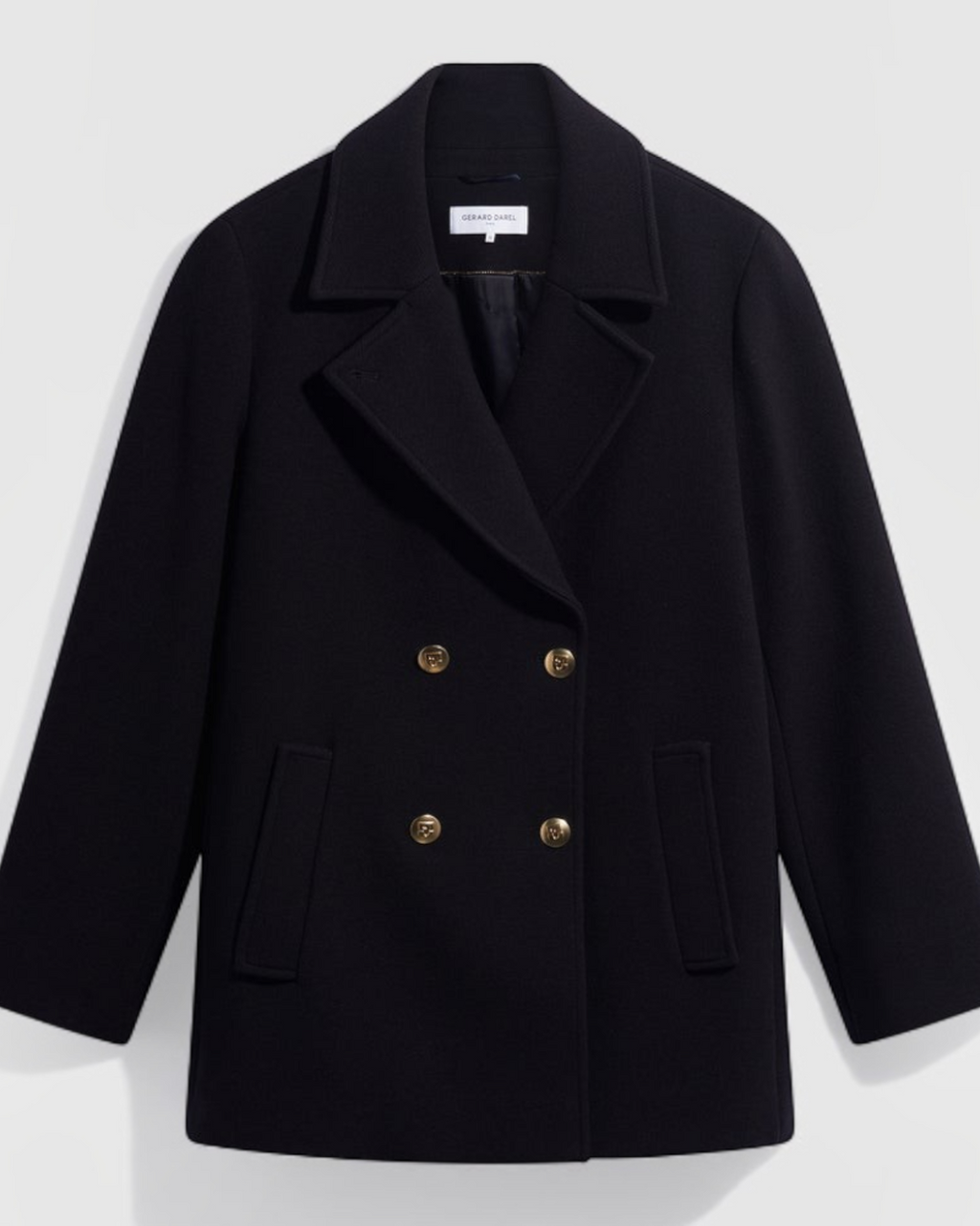 Gerard Darel - Alis Double Breasted Pea Coat - Navy