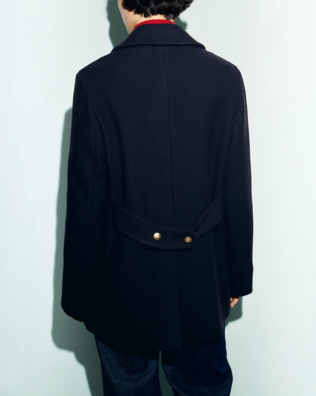Gerard Darel - Alis Double Breasted Pea Coat - Navy