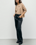 Gerard Darel - Cynthia Leather Flare Pants - Black