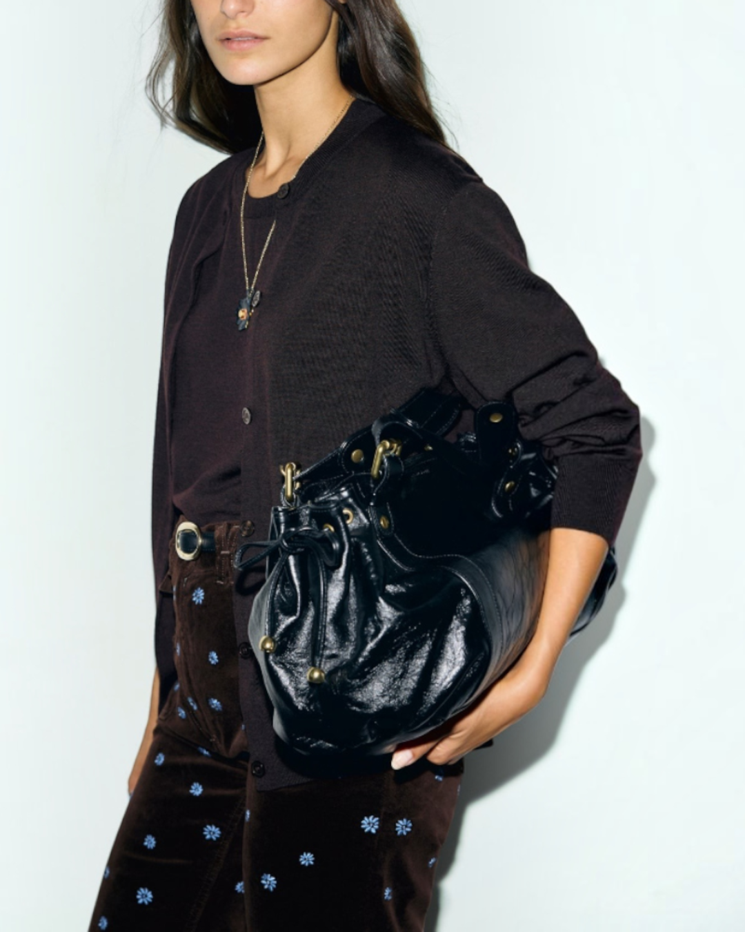 Gerard Darel - Gilet En Laine Fine Rene - Marron