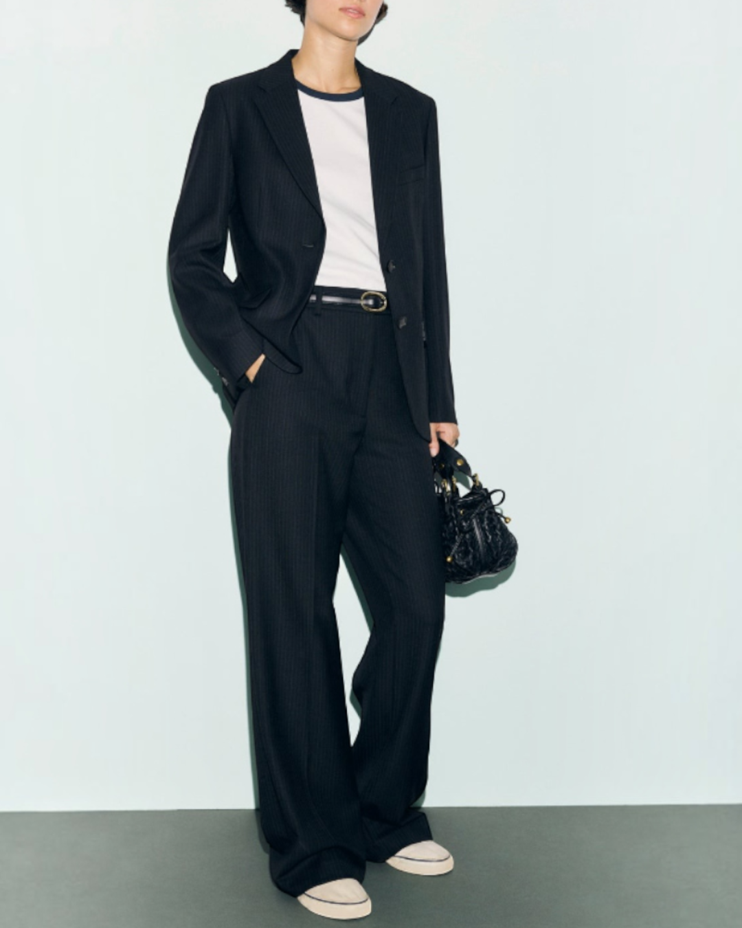 Gerard Darel - Mimi Wide-leg Tailored Trousers With Fine Stripes - Black