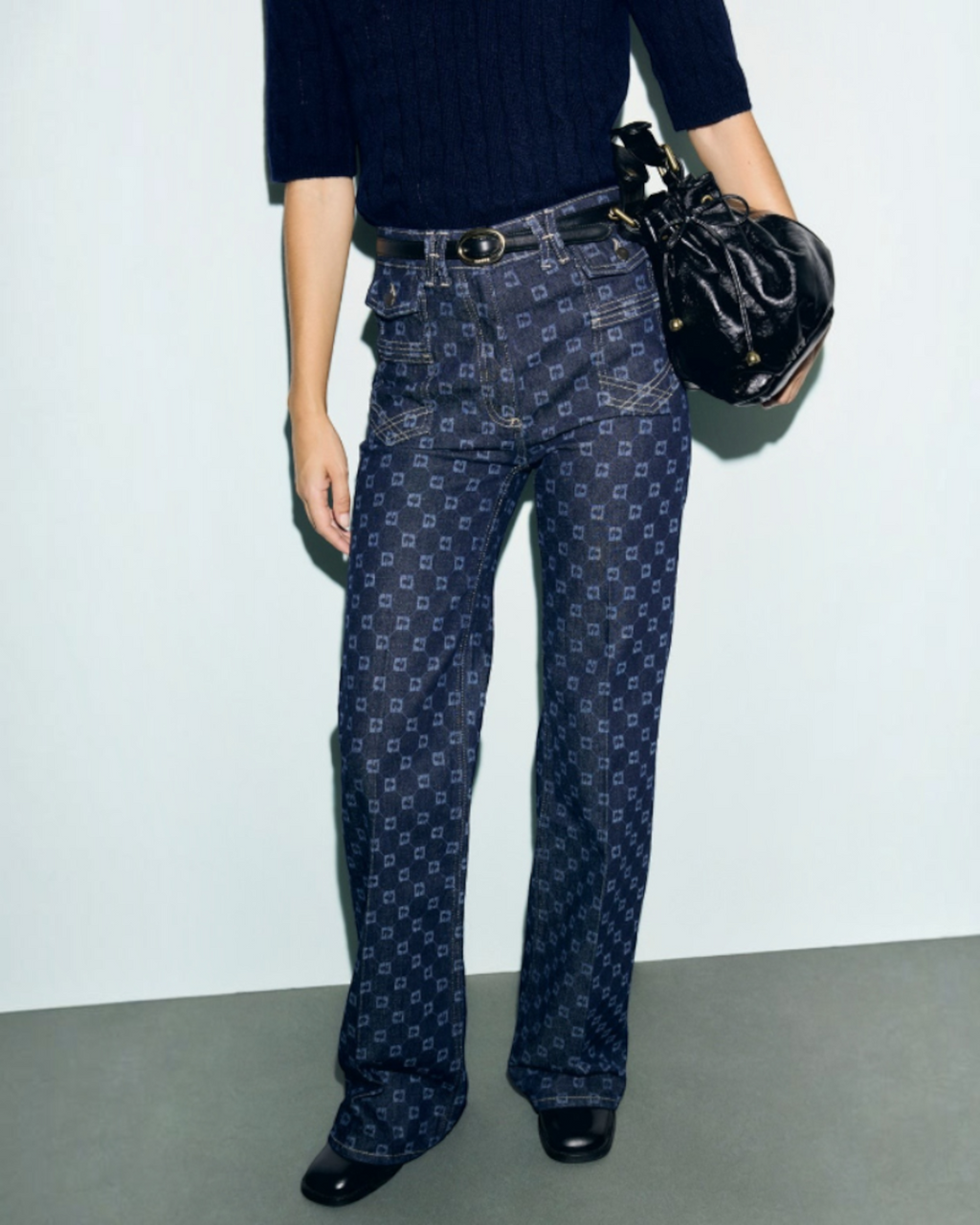 Gerard Darel - Anna Monogram Flare Jeans - Blue