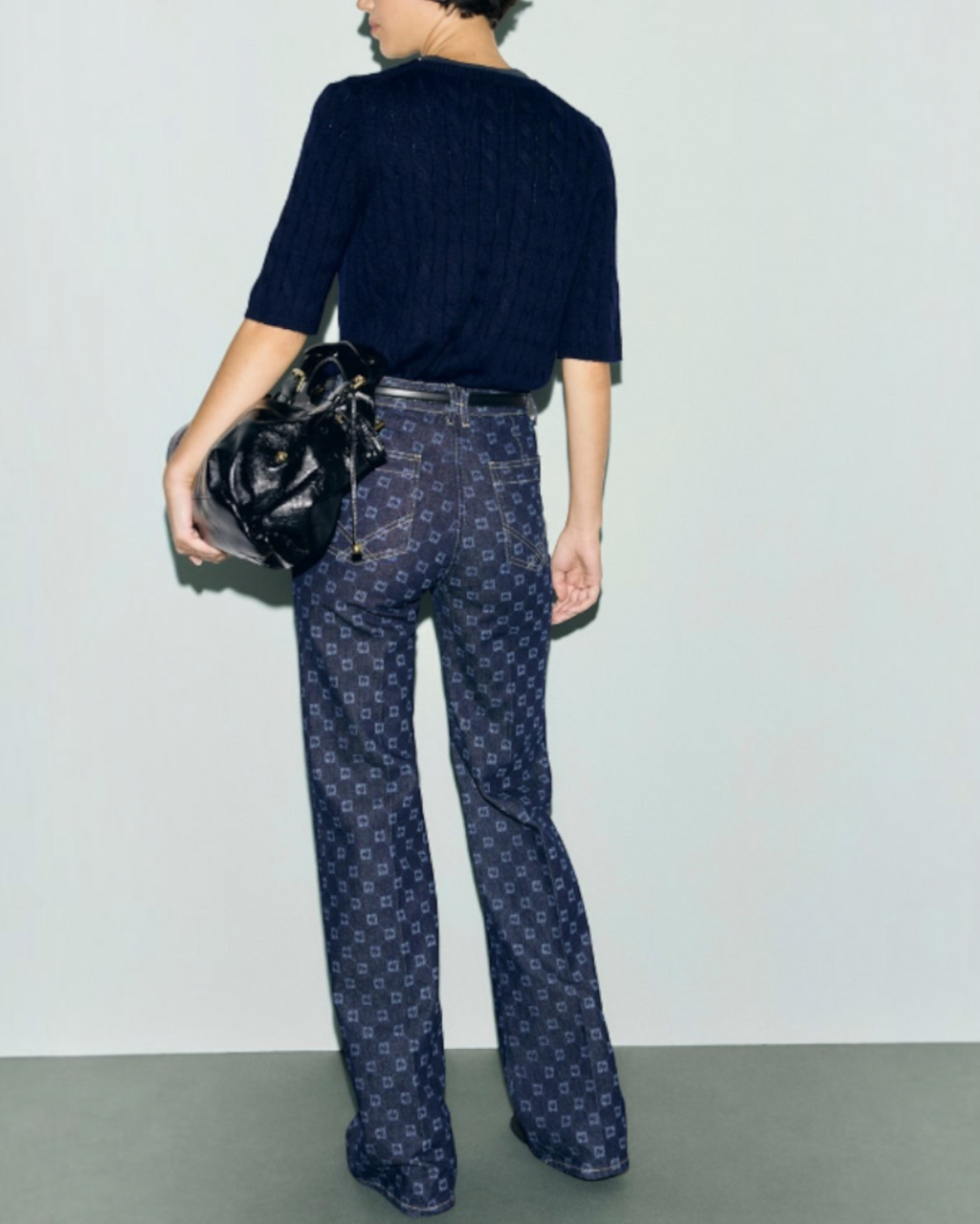 Gerard Darel - Anna Monogram Flare Jeans - Blue