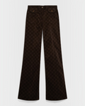 Gerard Darel - Anna Monogram Velvet Flare Pants - Brown