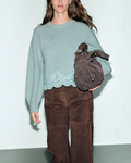 Gerard Darel - Riviera Loose Wool And Lace Sweater - Green