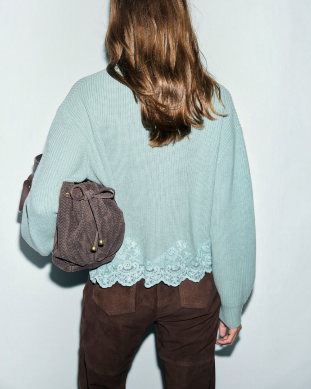 Gerard Darel - Riviera Loose Wool And Lace Sweater - Green