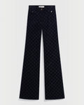 Gerard Darel - Anna Monogram Velvet Flare Pants - Navy