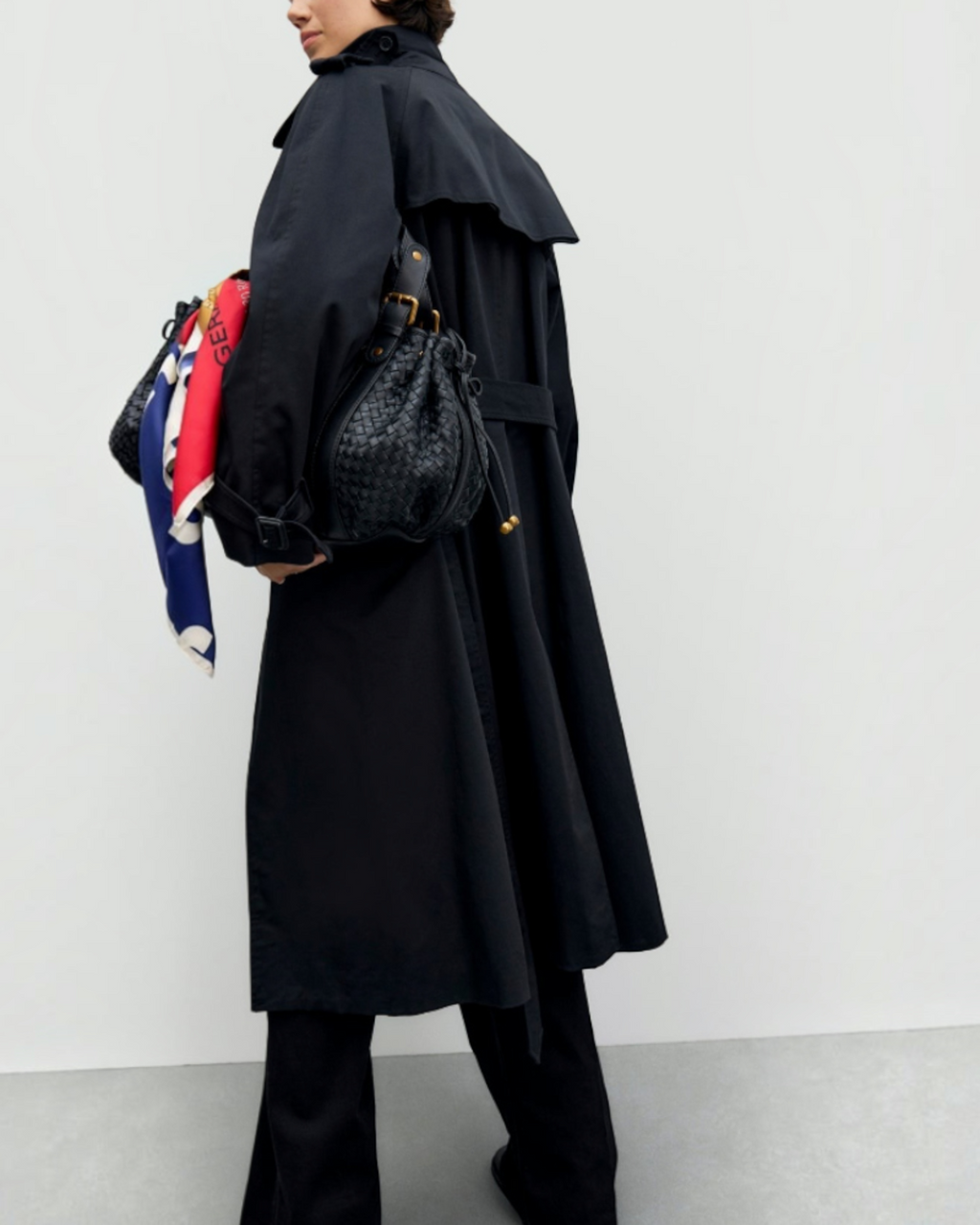 Gerard Darel - Trench Long Noir Serge - Noir