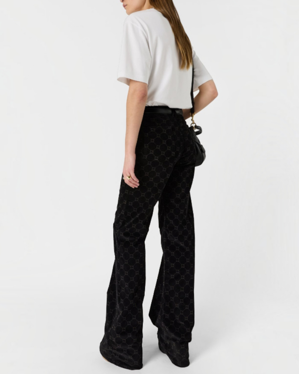 Gerard Darel - Anna Monogram Velvet Flare Jeans - Black