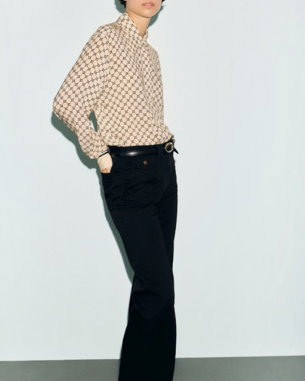 Gerard Darel - Flowy Jimi Monogram Shirt - White