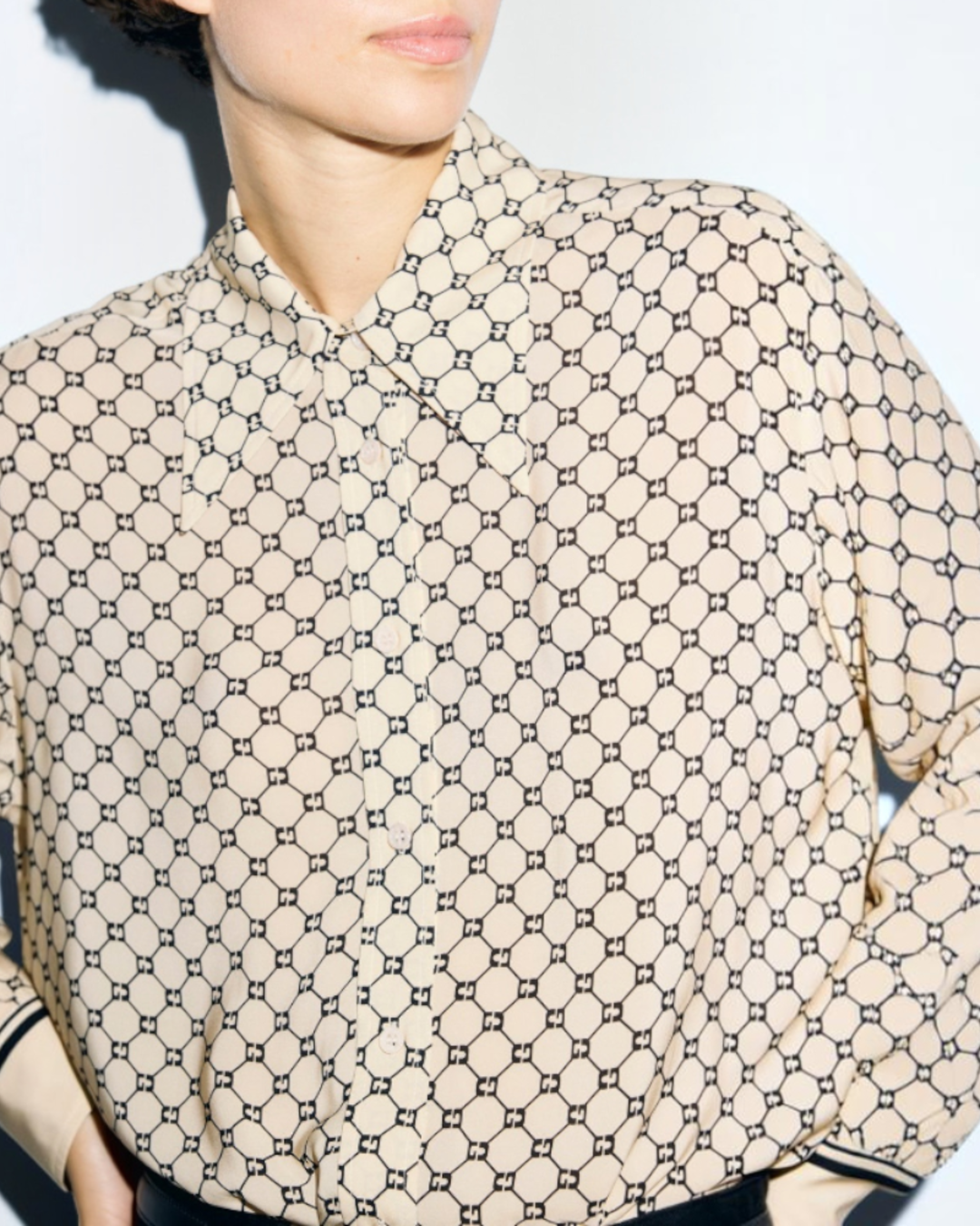 Gerard Darel - Flowy Jimi Monogram Shirt - White