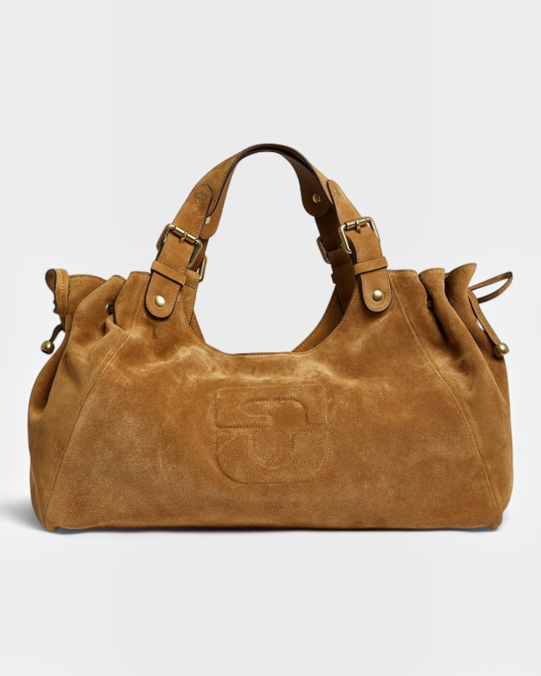 Gerard Darel - Sac À Main En Cuir Velours Chiara - Blé