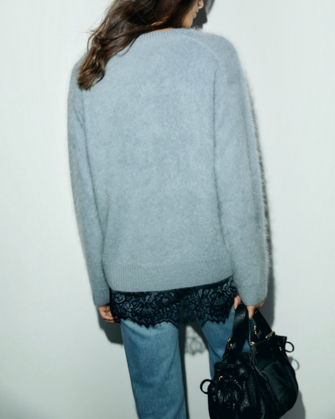 Gerard Darel - Rida Brushed Cashmere Round-Neck Sweater - Blue
