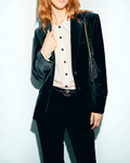 Gerard Darel - Veste En Velours Ras Jyna - Vert
